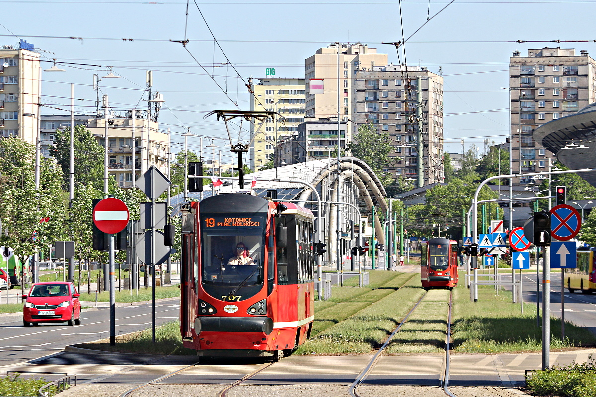 Konstal/Modertrans 105N-AC 707 Tramwaje �l�skie S.A. - Chorz�w