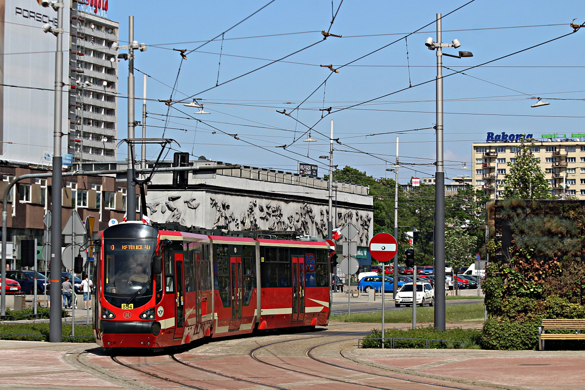 Moderus Beta MF16AC BD 854 Tramwaje �l�skie S.A. - Chorz�w