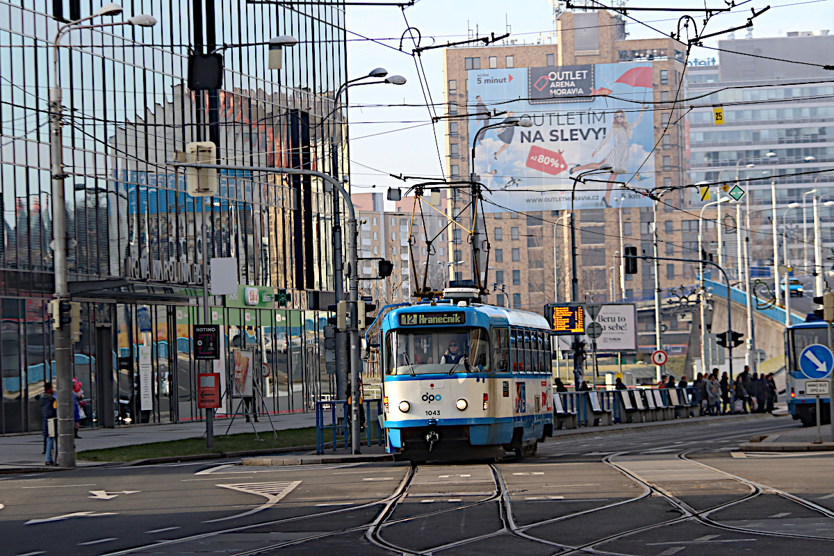 Tatra T3G 1043 Dopravn� podnik Ostrava